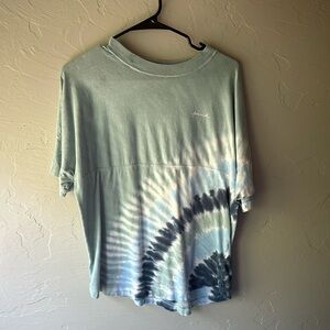 PINK blue tie dye shirt